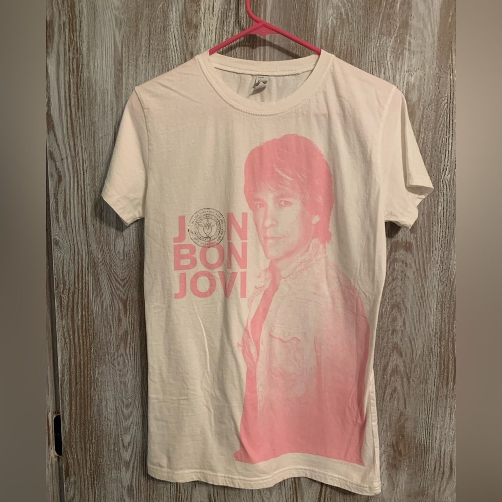 Tultex White Tee with Pink Graphic